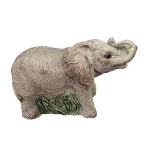 Vintage Stone Critters Littles Elephant Made‎ in the USA Zoo Animal Jungle Lucky